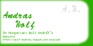 andras wolf business card